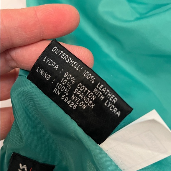 VINTAGE WILSONS LEATHER HALTER TOP CORSET TURQUOISE SIZE LARGE - Picture 7 of 16